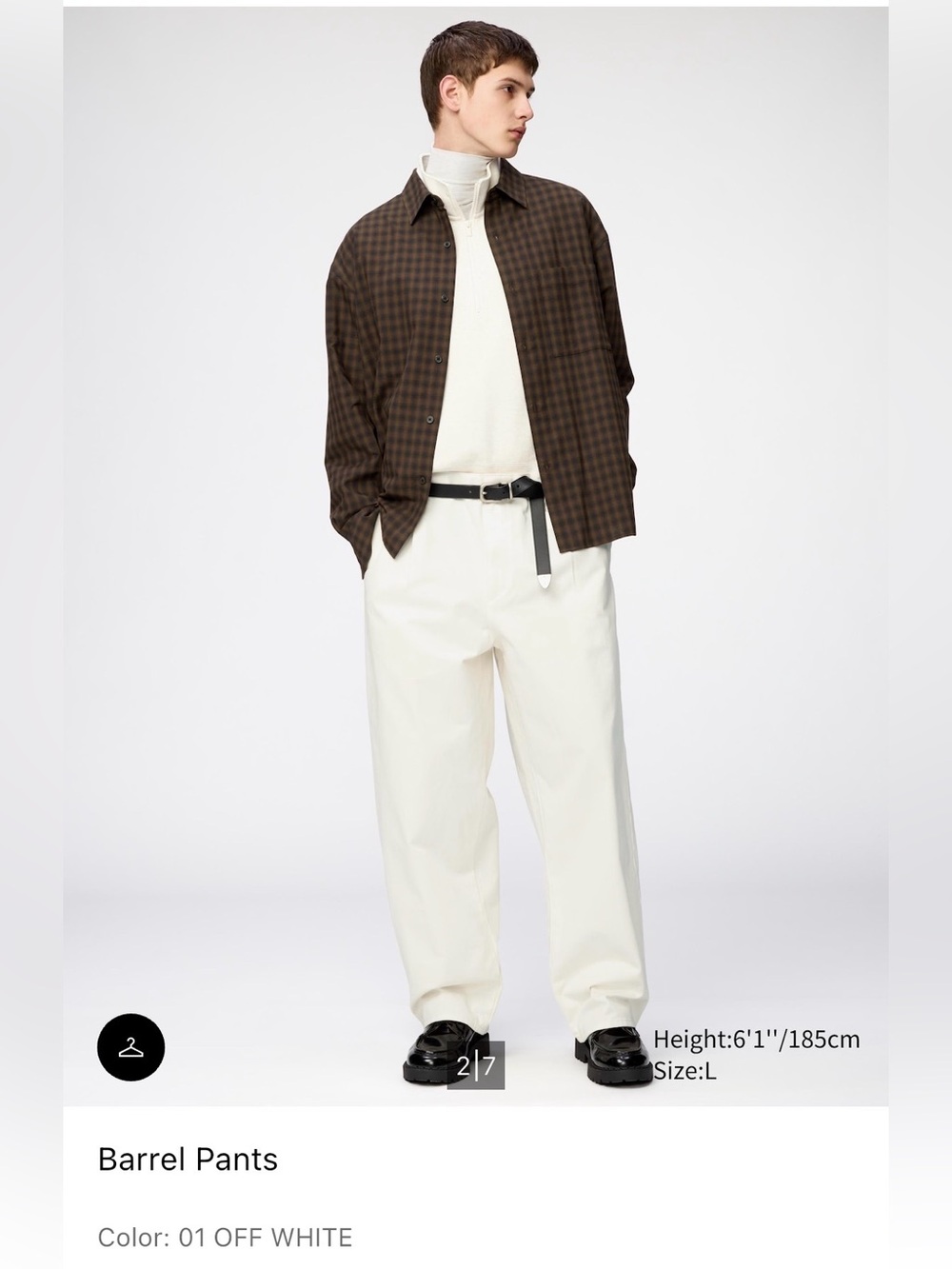 Uniqlo Cream Cotton pants (unisex) - Picture 11 of 12